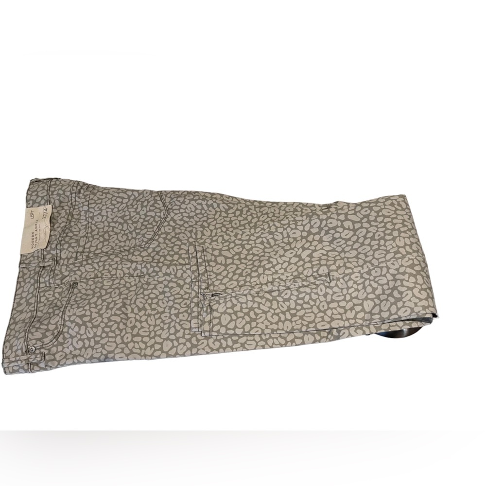 Loft Modern Skinny Ankle jeans- tan / white print size 4 - Picture 2 of 10